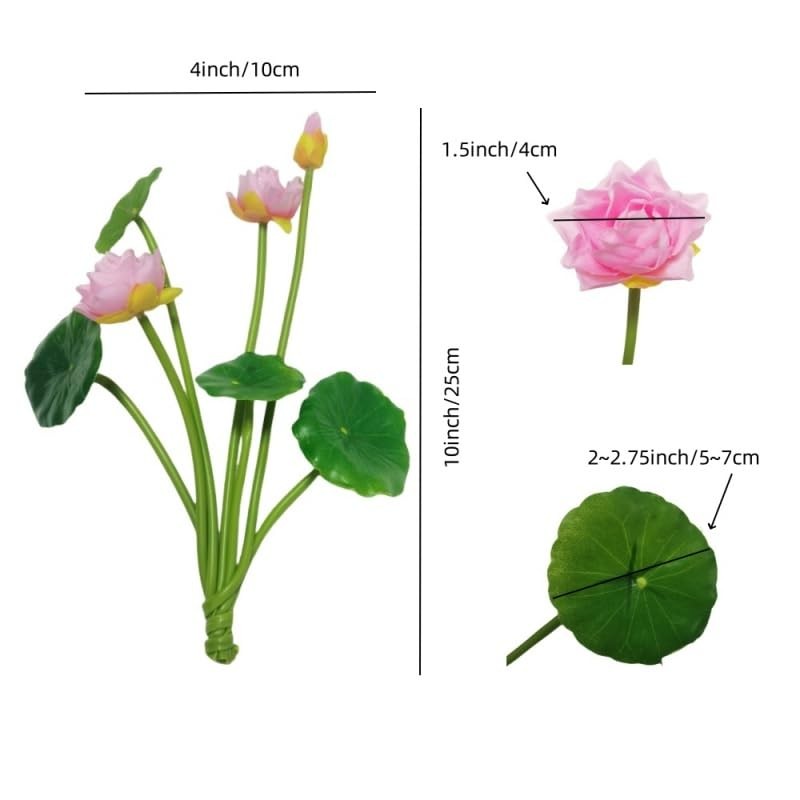 6 Pcs Water Lily Artificial Flower,10" Silk Plants Floating Flowers,Plastic F... gallery