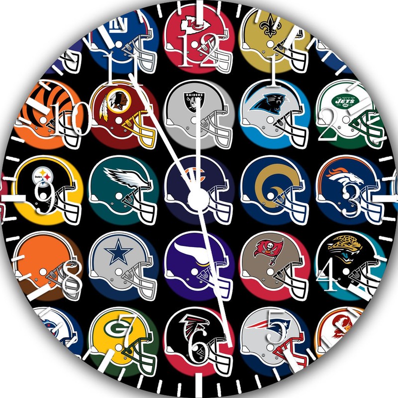 Football Helmets Frameless Borderless Wall Clock Nice For Gifts or Decor Z171