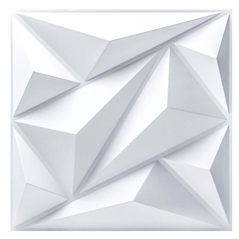 12pcs 3D Wall Panels Decorative PVC Wall Panels Boards 30*30cm Square White gallery