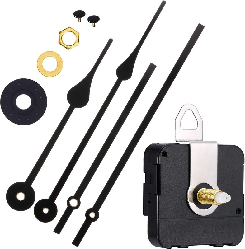 Hicarer Clock Movement Mechanism High Torque Long Shaft Black