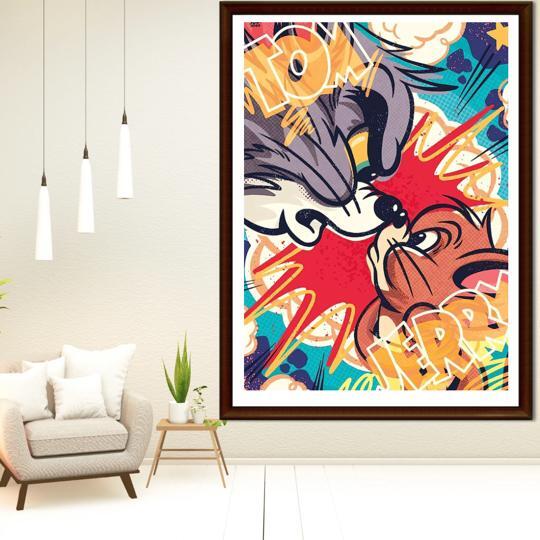 Tom and Jerry Canvas Wall Art Home Decor