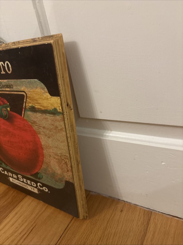 Carr Seed Co. Framed Tomato Advertising Label Red Green Black White Agriculture gallery