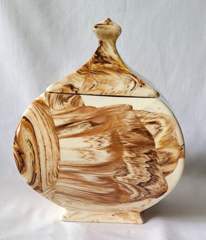 Ceramic Lidded Storage Keepsake Jewelry Box Container 7″ x 6″ x 6″ Handcrafted