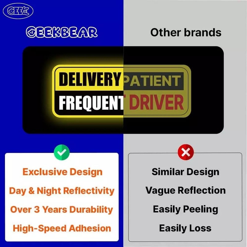 Delivery Driver Frequent Stops Car Magnet - Reflective, Weather-Resistant gallery