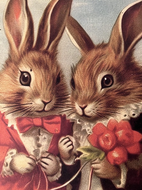Bunny Rabbit Sweethearts #2 Handcrafted Plaque Sign gallery