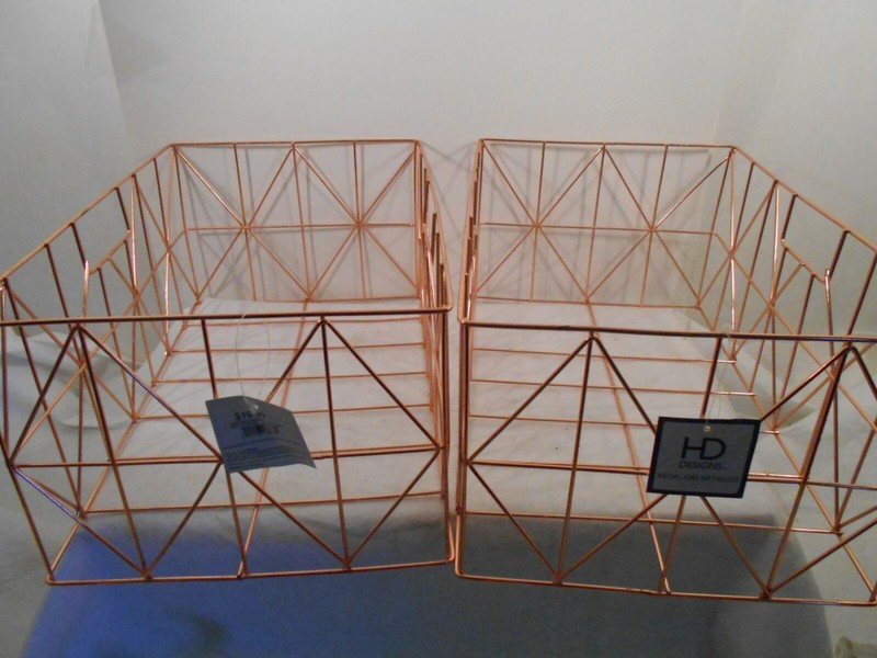 NEW 2 HOME , OFFICE DECOR HD DESIGNS METAL AND METALLICS BOXES 16"L X 10"W X 7"H