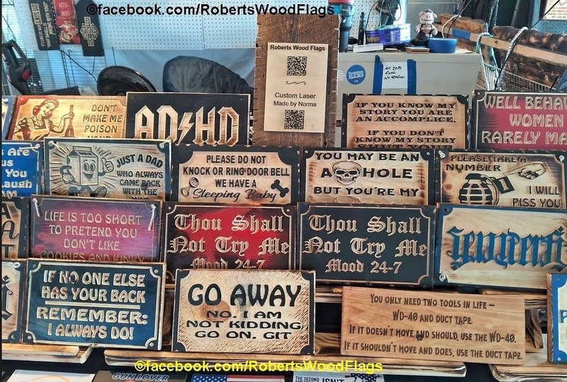 Stay Sharp Wood Wall Art Patriot Sign 11.25x22x.75 In gallery