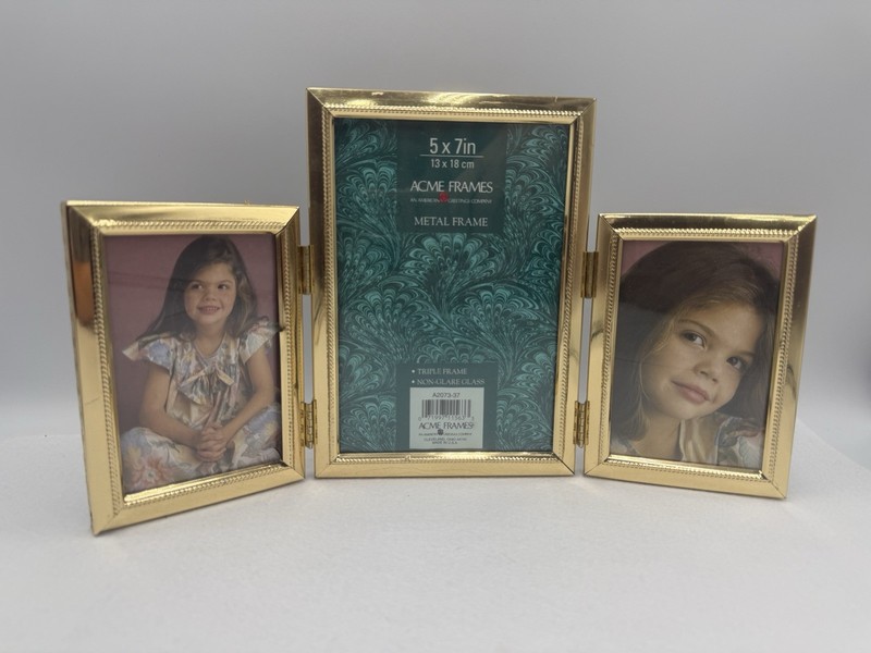 Acme Frames Triple Hinged Picture Frame 5 X 7 and Side Frames 4 X 5