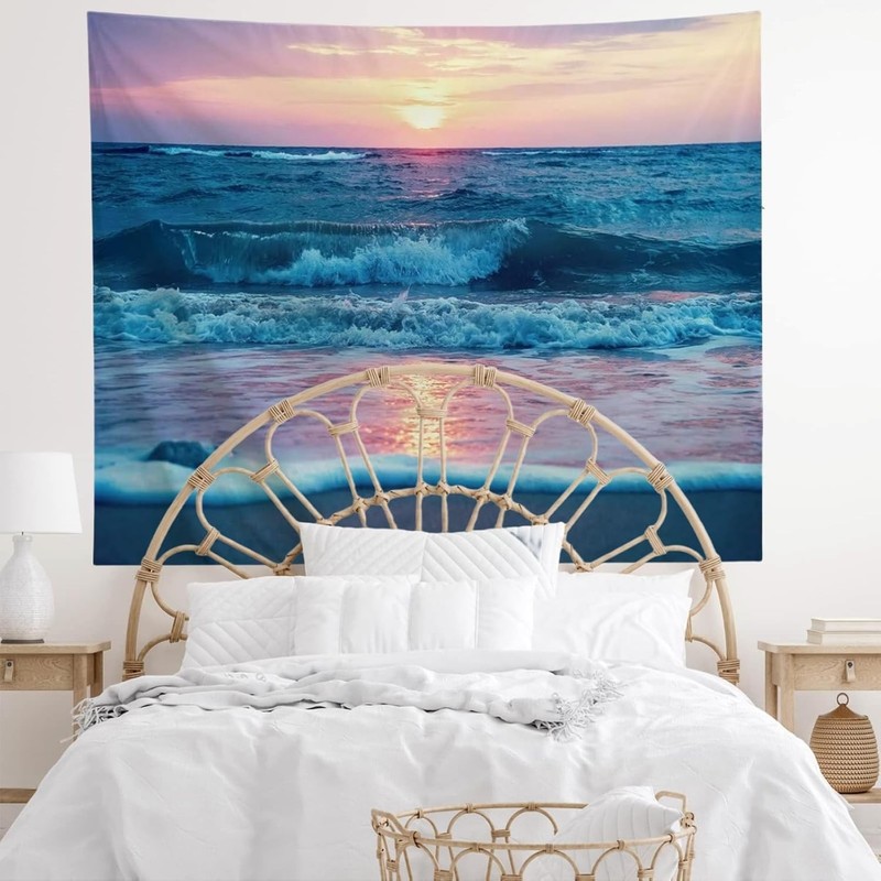 Ocean Tapestry Wall Hanging, Sea Beach Wave Sun Cloud Landscape Scenery Natur... gallery