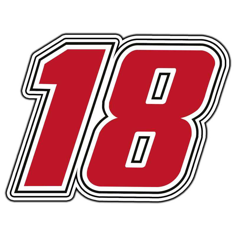 Joe Gibbs Racing 18 Logo #2 Nascar Fan Sticker Waterproof Vinyl Decal Die-Cut