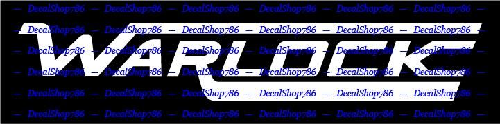 Warlock Boats – Outdoor Sports – Vinyl Die-Cut Peel N’ Stick Decals/Stickers