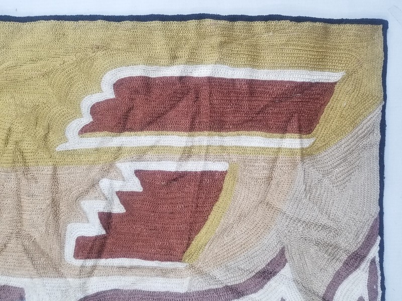Vintage Kashmiri Hand Embroidered Wall Hanging Tapestry 91x61cm gallery