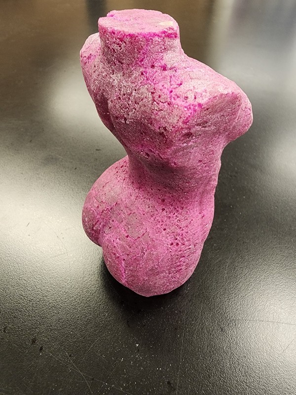 UV Reactive Pink Female Torso Statue Sculpture Glow Under Black Light Art Decor gallery