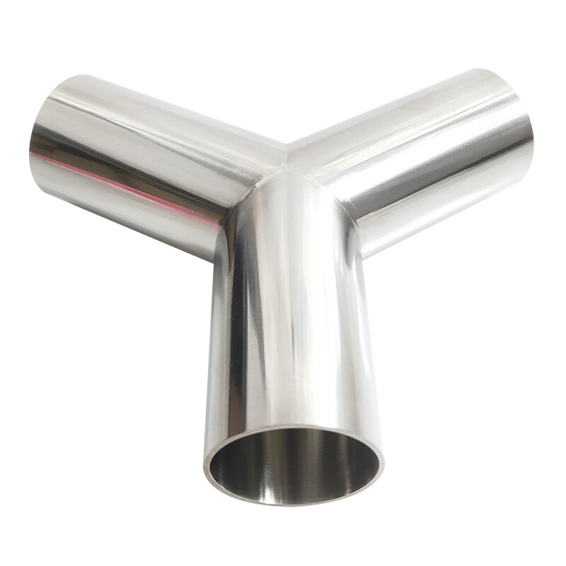 Stainless Steel Y Shape Pipe 3 Way Fitting 120 Degree Exhaust Tube Polished Tool gallery