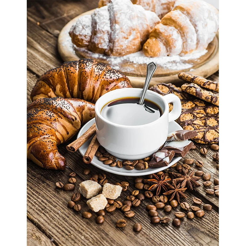 Modern Bread Coffee Poster Canvas Paintings and Prints Pictures Wall Art for Liv