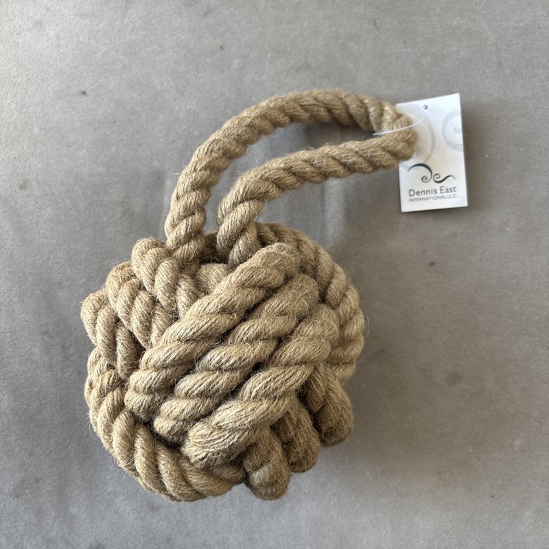 Shore Living,Nautical, Jute Rope Ball, (Monkey Knot), With Loop
