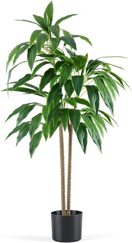 51In Artificial Dracaena Tree, Tall Fake Faux Plants Indoor with Lifelike Leaves