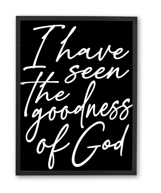 Small Natural Black OAK Wood 8x10in Bible Verse Framed Wall Art, Modern Psalm…
