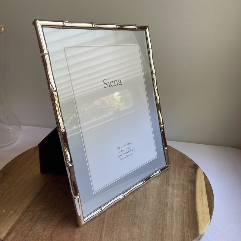 Siena By Tizo Design 8×10 Silver Bamboo Patterned Frame New In Box