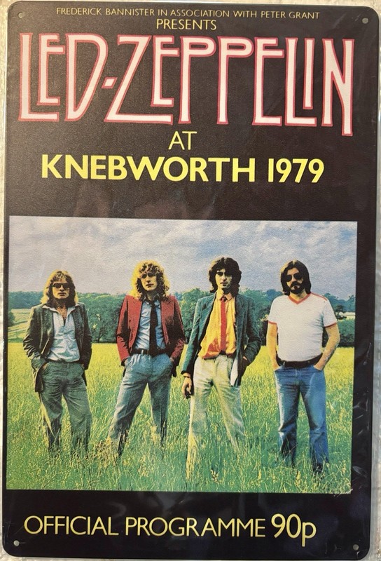 TIN SIGN 8x12 Led Zeppelin Heavy Metal Rock Roll Band England UK   Concert DD14