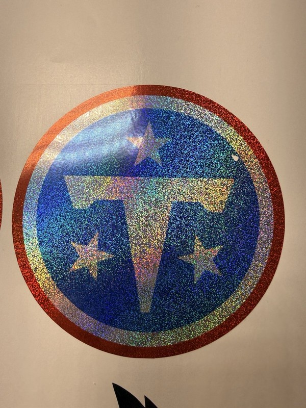 Tennessee Titans Alternate Logo Holographic Tiny Sparkle Vinyl Decal