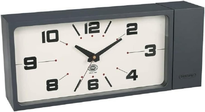 DULTON Double Face Wall Clock Rectangle Gray Magnetic Mount H21-0362GY Japan