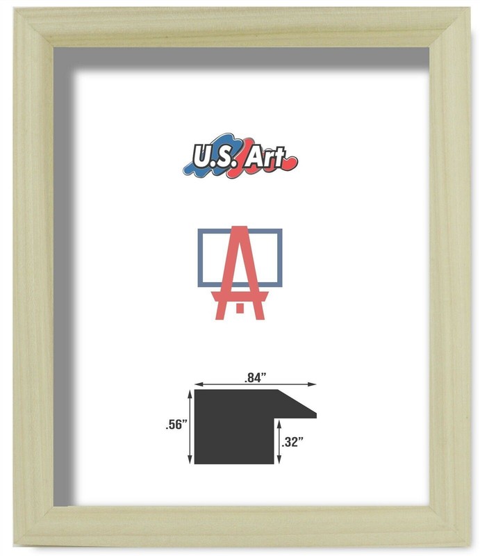 US ART Frames .84″ Unfinished DIY Natural Real Poplar Wood Picture Frames, S-A