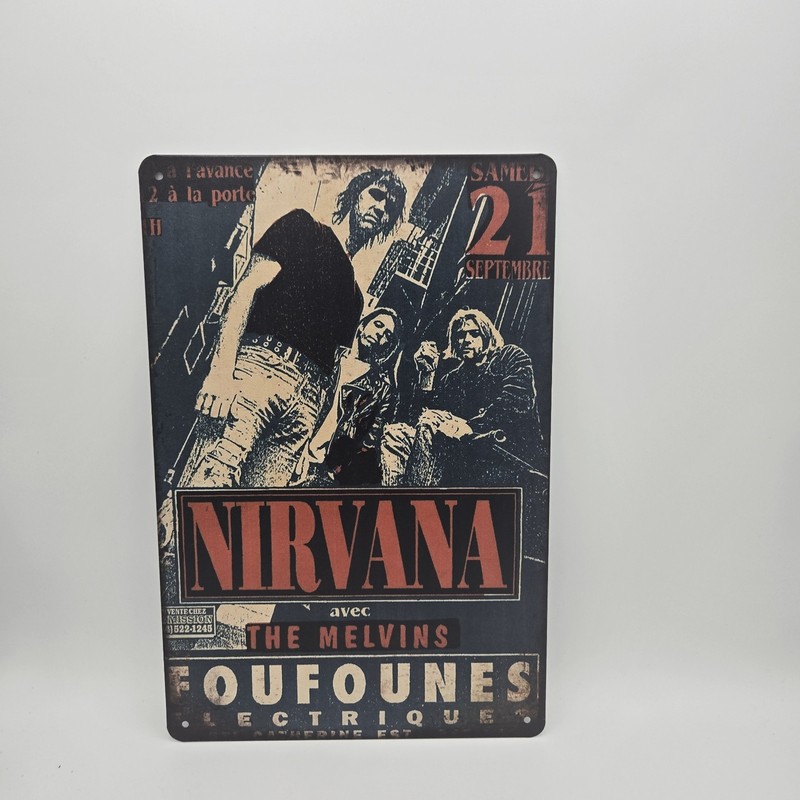 Nirvana Sign Metal 8″x12″