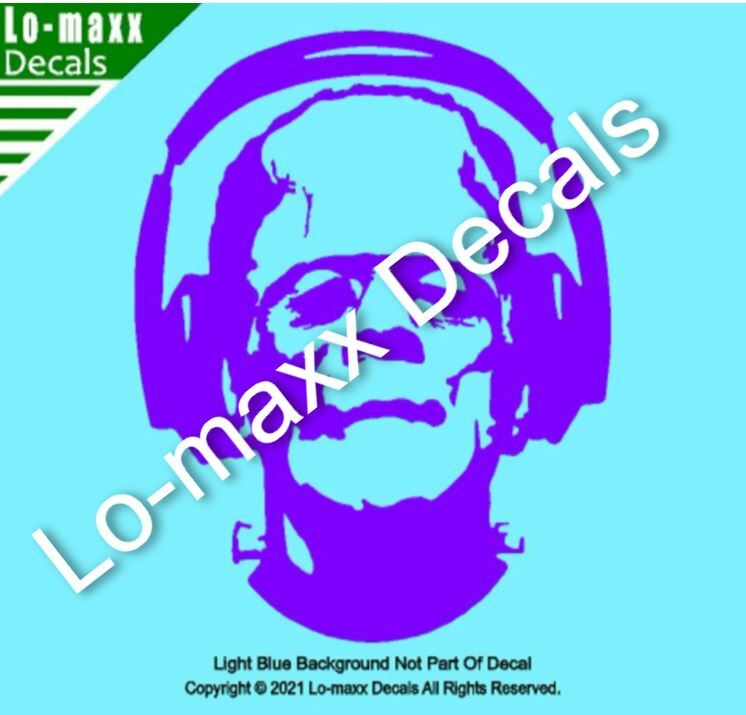 Frankenstein With Headphones Spooky Monsters High Quality Die Cut Vinyl Decal