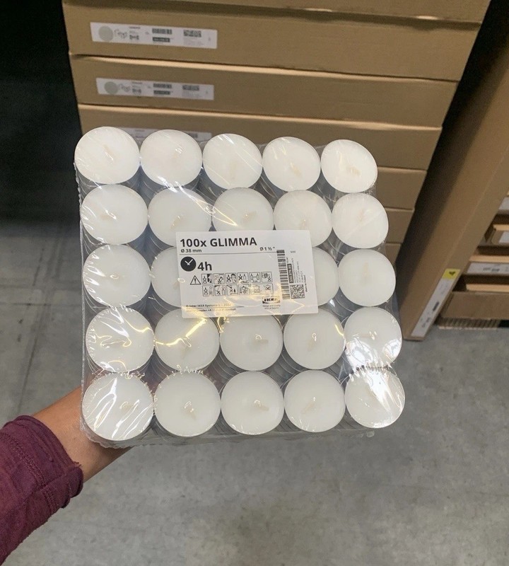 100 Pc Ikea GLIMMA Tea lights for Holidays Thanksgiving Christmas New Year gallery