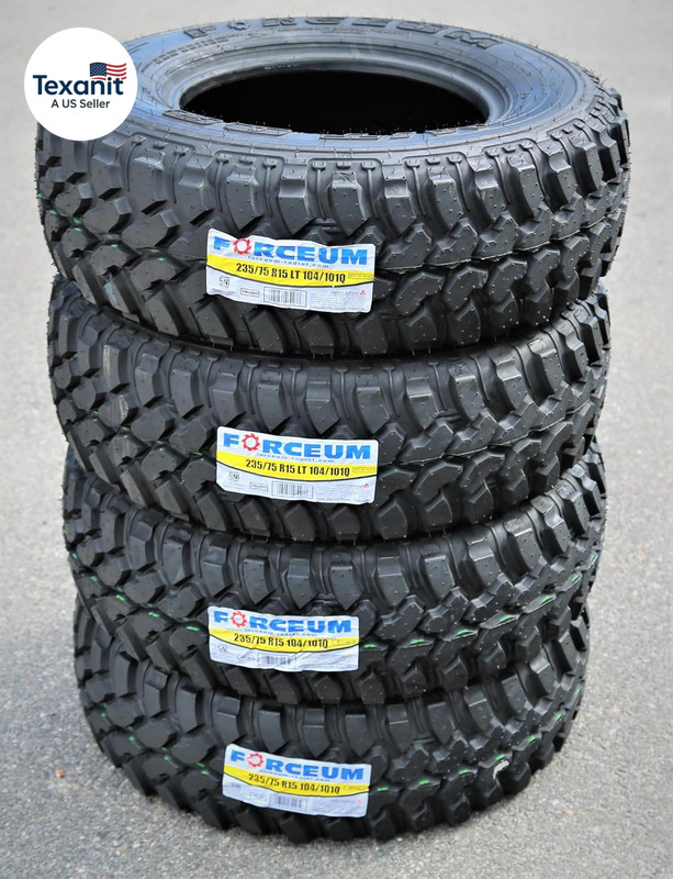 Set of 4 (Four) M/T 08 Mud Off-Road Light Truck Radial Tires-Lt235/75R15 235/75 gallery