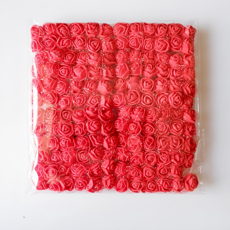 144Pcs Mini Foam Roses Artificial Flowers Bulk, Foam Small Flowers Heads for ...
