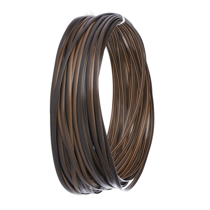 Coffee Gradient Flat Synthetic Rattan Weaving Material Plastic Rattan for8481