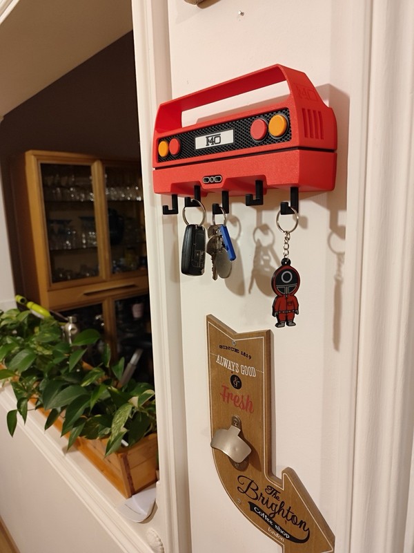 F40 Wall Key Holder – Red Supercar Style Organizer Rack for Garage, Home, Gifts gallery