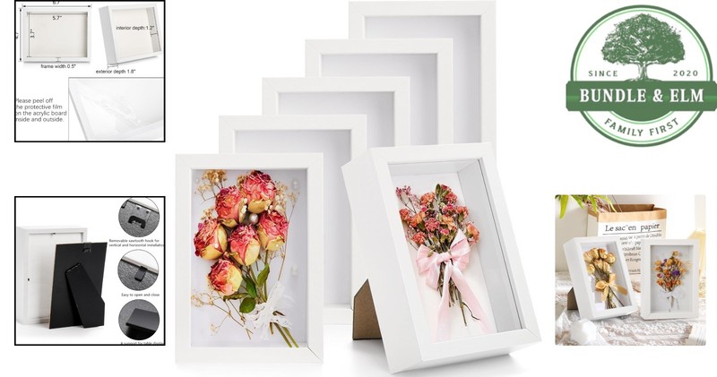4x6 Shadow Box Picture Frames with Removable Hardware for Vertical or Horizontal gallery