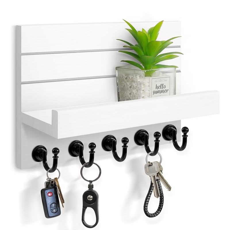 Key Holder for Wall Easy Installation Mail Organizer Wall Mount Hanging Key Rack