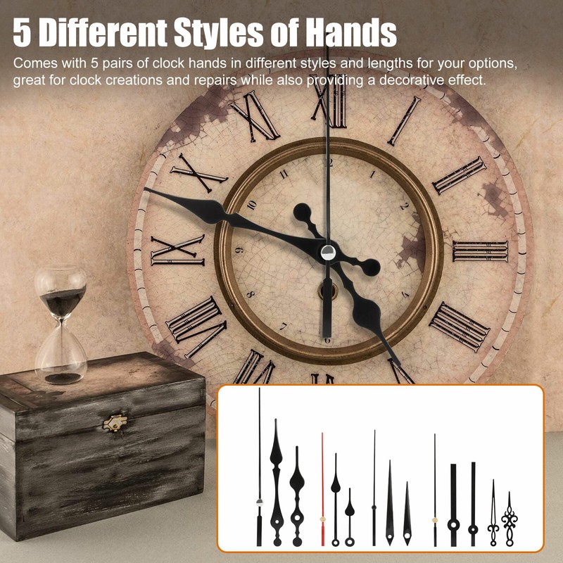 DIY Wall Quartz Clock Movement Mechanism Replacement Repair Kit Tool Parts Hands gallery