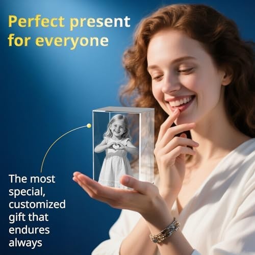 Personalized 3D Crystal Photo Engraved with K9 Crystal & Subsurface Laser Tech gallery