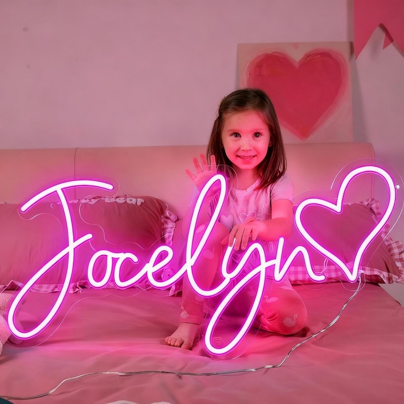 Custom Child Name Neon Sign Personalized LED Nursery Room Wall Decor Sign