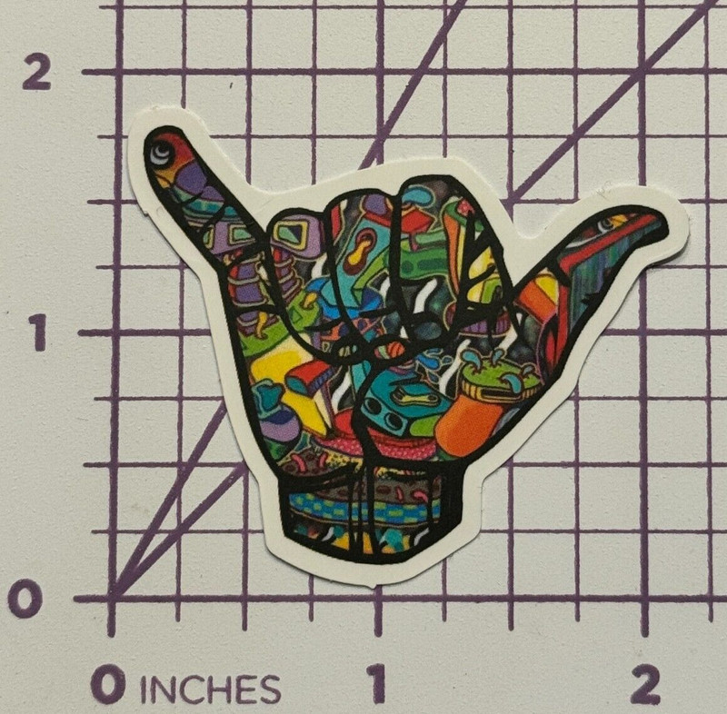 YOLO Hippie Hand – Vinyl Decal Sticker Bomb Peace Love Trippy Travel