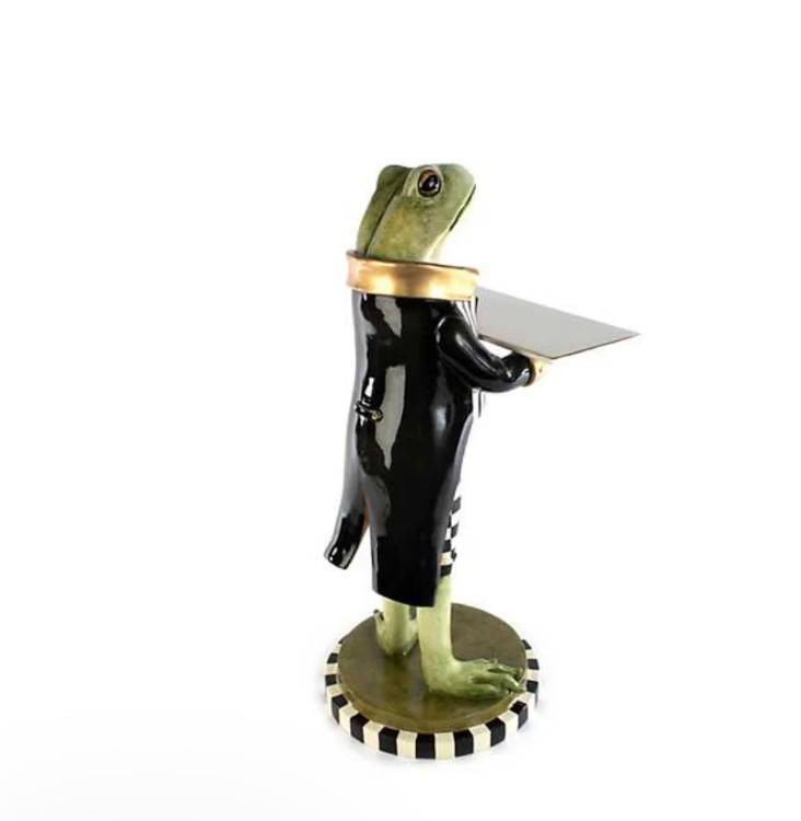 Brand New Mackenzie Childs Fergal the Frog Butler Courtly Check XL 26" gallery