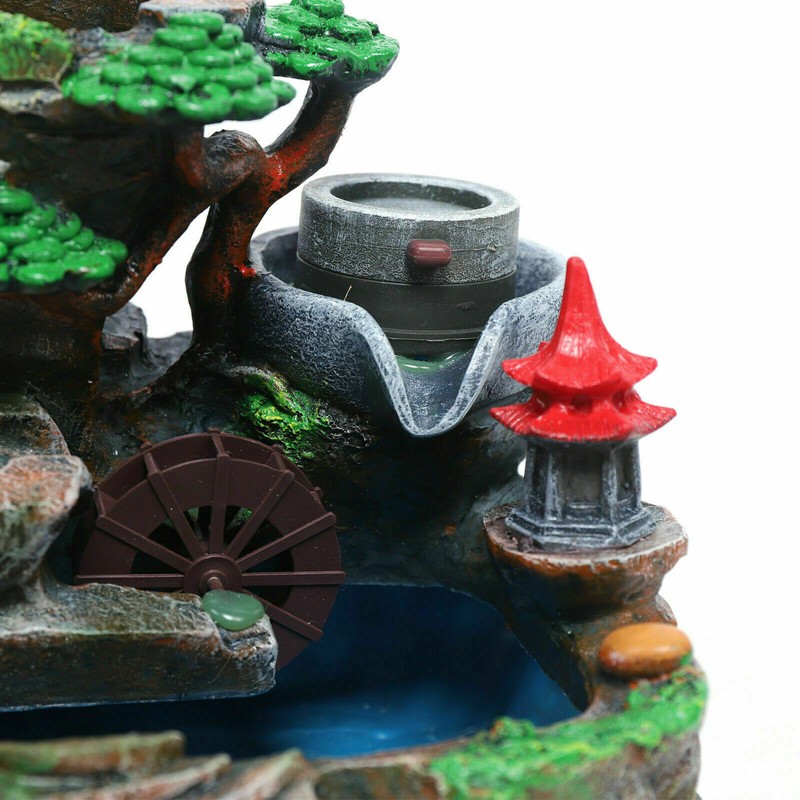 Indoor Rockery Fountain Goldfish Waterfall Feng Shui Water Sound Desktop Decor gallery