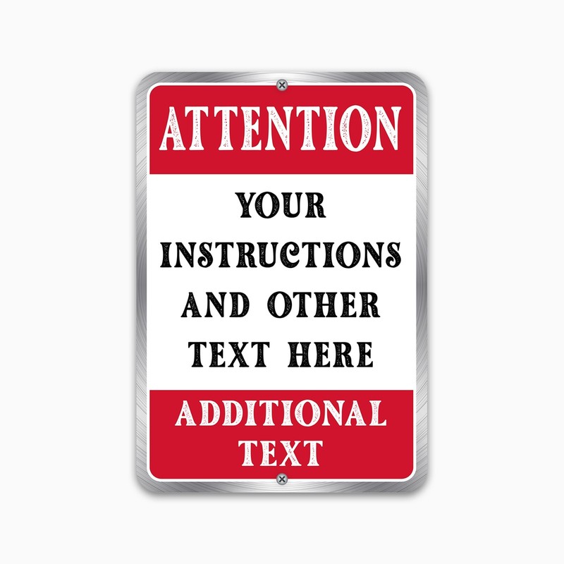 Customized With Your Custom Text New Personalized Aluminum Metal Sign 8 x 12″