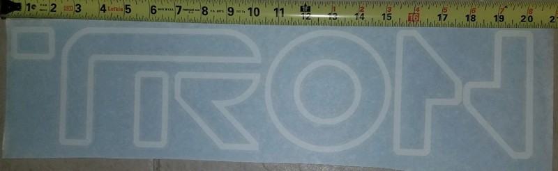 Large TRON Logo Wall Art Vinyl Decal 20″ x 4.5″ Indoor/Outdoor