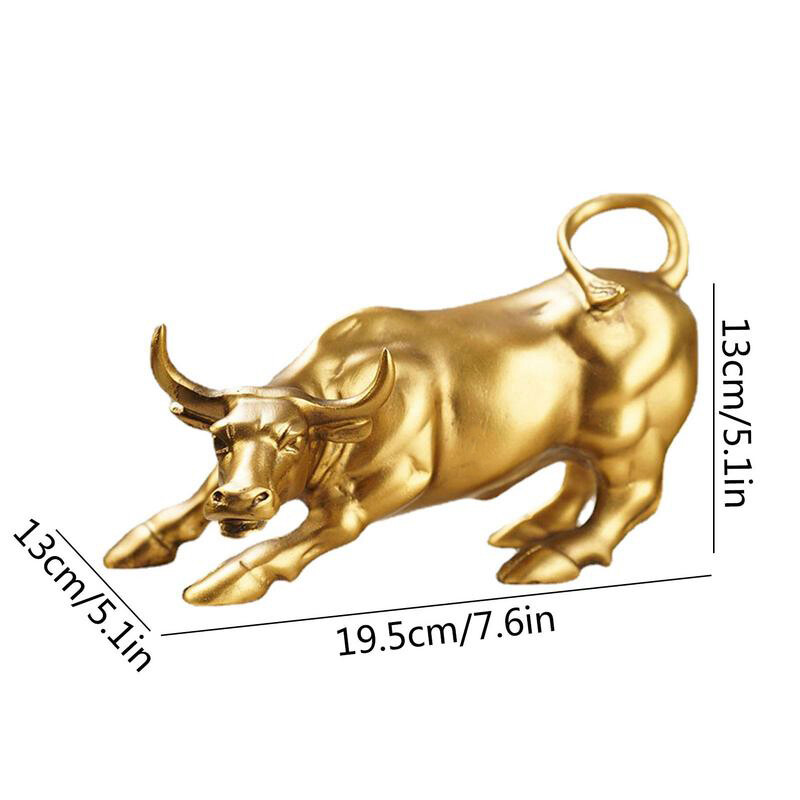Wall Street Bull Figure Statue The Miami Bitcoin Bull Figurine Carve Doll Cow
