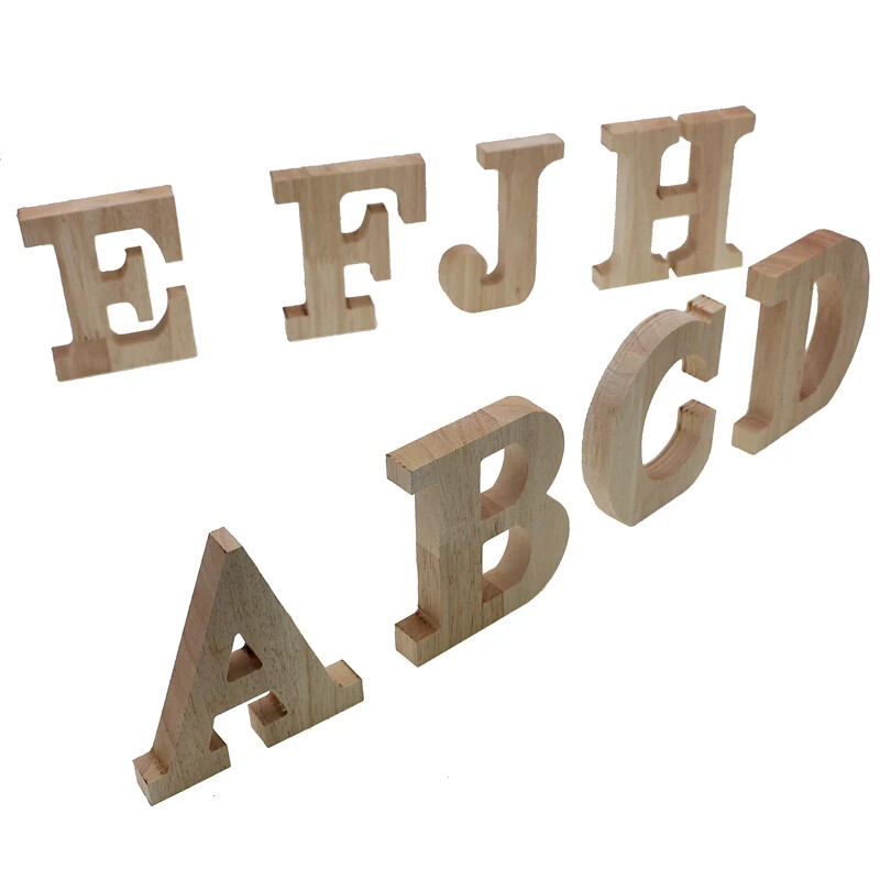 Decor Wooden Letter 26 Wood English Alphabet Letters Home Number DIY Handcrafts gallery