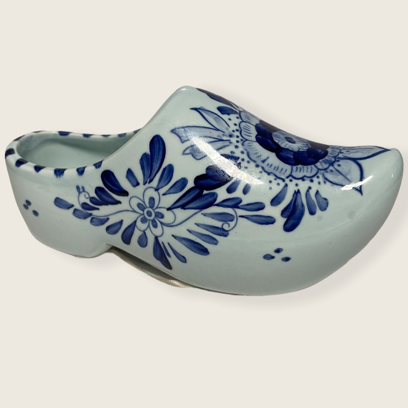 Delft Blauw Hand Painted 6.5" Ceramic Dutch Holland Clog Shoe Wall Pocket