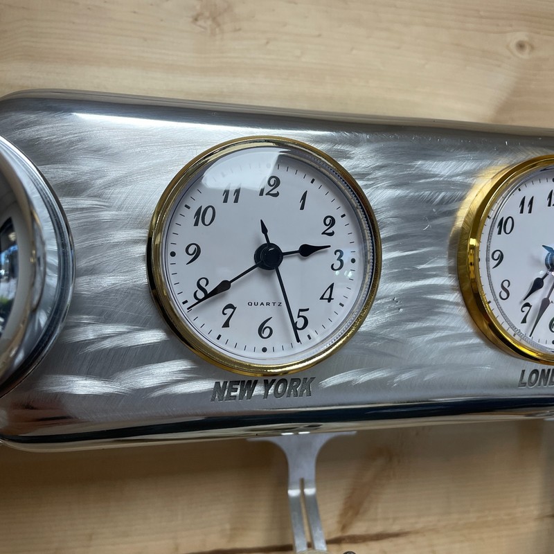 Automotive Decor World Clock Coat Rack w/ Spark Plug Hooks & Mopar Breather gallery