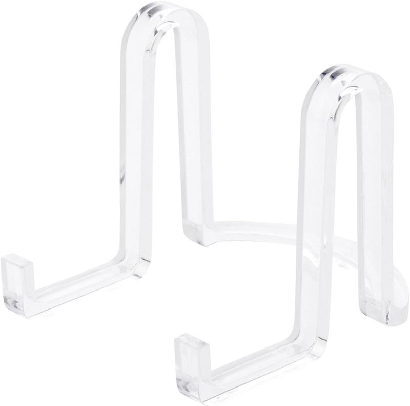 Clear Acrylic Ribbon-Style Display Easel, 3.75″ H x 3.875″ W x 5″ D