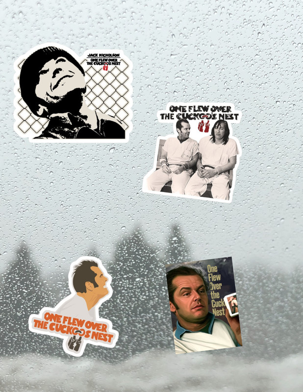 One Flew Over Cuckoo’s Nest 70’s Movie 4pc Sticker Pack